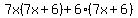 7x%287x%2B6%29%2B6%287x%2B6%29