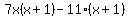 7x%28x%2B1%29-11%28x%2B1%29
