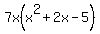 7x%28x%5E2%2B2x-5%29