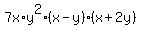 7x%2Ay%5E2%2A%28x+-+y%29%2A%28x+%2B+2y%29