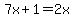 7x%2B1=2x