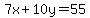7x%2B10y=55