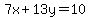 7x%2B13y=10