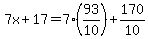 7x%2B17=7%2893%2F10%29%2B170%2F10