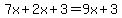 7x%2B2x%2B3=9x%2B3
