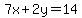 7x%2B2y=14