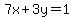 7x%2B3y=1