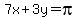 7x%2B3y=pi