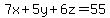 7x%2B5y%2B6z=55