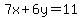 7x%2B6y=11