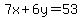 7x%2B6y=53