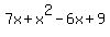 7x%2Bx%5E2-6x%2B9