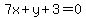 7x%2By%2B3=0