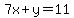 7x%2By=11