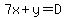 7x%2By=D