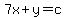 7x%2By+=+c