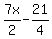 7x%2F2+-21%2F4