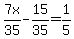 7x%2F35-15%2F35=1%2F5
