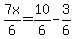 7x%2F6=10%2F6-3%2F6