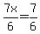 7x%2F6=7%2F6