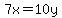 7x=10y