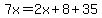 7x=2x%2B8%2B35