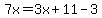 7x=3x%2B11-3