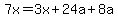 7x=3x%2B24a%2B8a