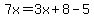 7x=3x%2B8-5