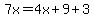 7x=4x%2B9%2B3