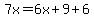 7x=6x%2B9%2B6