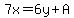 7x=6y%2BA