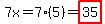 7x=7%285%29=highlight%2835%29
