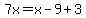 7x=x-9%2B3