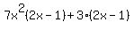 7x%5E2%282x-1%29%2B3%282x-1%29