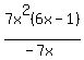 7x%5E2%286x-1%29%2F%28-7x%29
