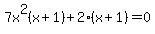 7x%5E2%28x+%2B+1%29+%2B+2%28x++%2B++1%29+=+0