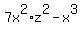 7x%5E2%2Az%5E2+-+x%5E3