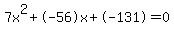 7x%5E2%2B-56x%2B-131+=+0
