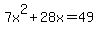 7x%5E2%2B28x=49