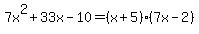 7x%5E2%2B33x-10=%28x%2B5%29%287x-2%29