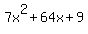 7x%5E2%2B64x%2B9