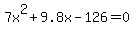 7x%5E2%2B9.8x-126=0