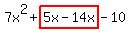7x%5E2%2Bhighlight%285x-14x%29-10