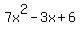 7x%5E2+-+3x+%2B+6