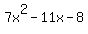 7x%5E2-11x-8