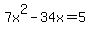 7x%5E2-34x=5