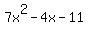 7x%5E2-4x-11