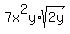 7x%5E2y%2Asqrt%282y%29