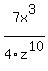 7x%5E3%2F4z%5E10
